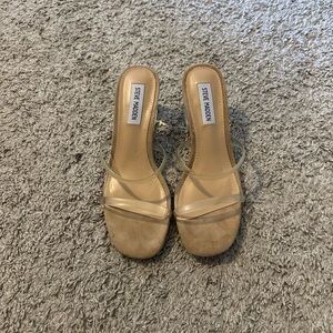 Heels with Clear strap and heel, size 6.5